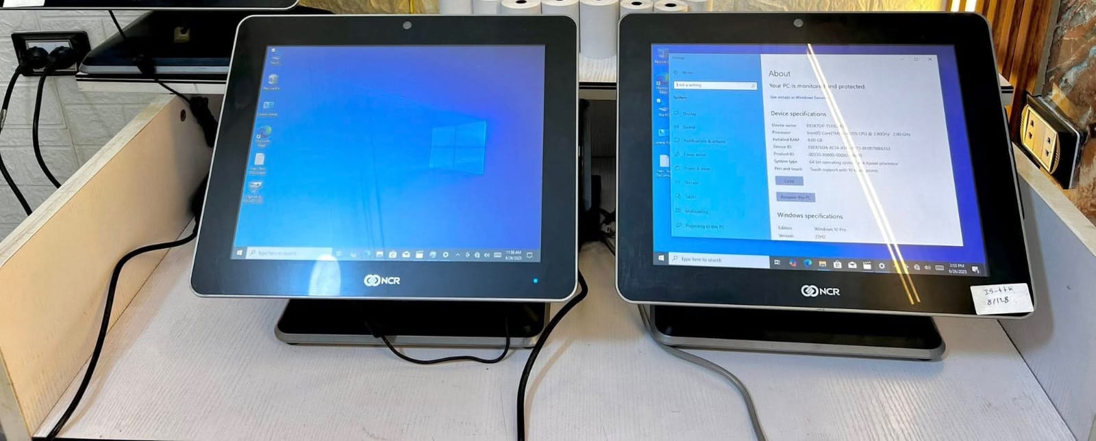 سيستم كاشير كامل تاتش NCR الحديث